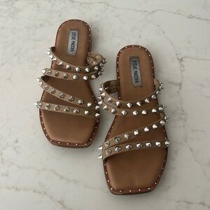 Steve Madden Tan Studded Sandals